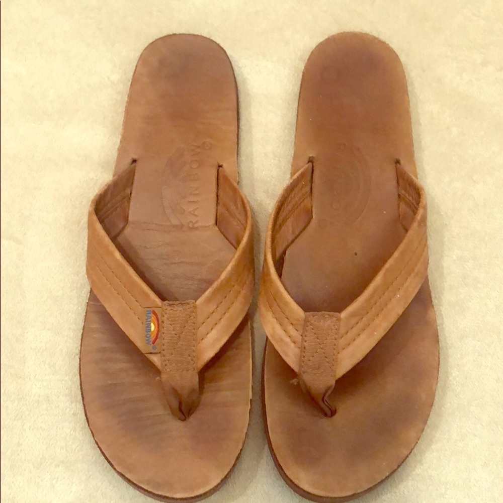 Women’s Rainbow Tan Flip Flops